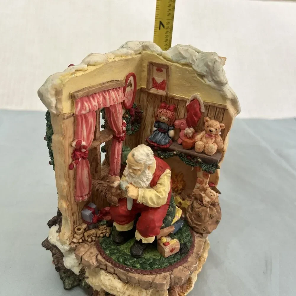 Vintage Santa Musical Figurine, Jolly Old St. Nicholas Christmas Decor